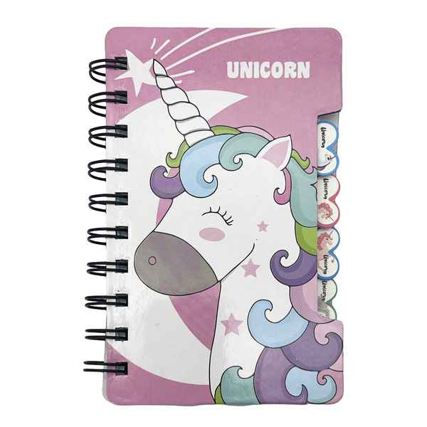 [E3022] Libreta con espiral, 57 hojas, varios diseños unicornios