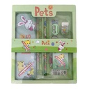 Set escolar 7 piezas, en caja varios colores