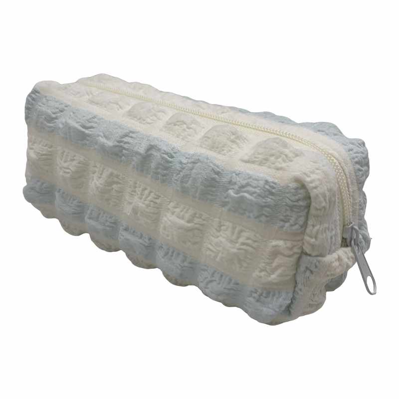 [E3055] Cartuchera de tela abullonada con cierre, varios colores