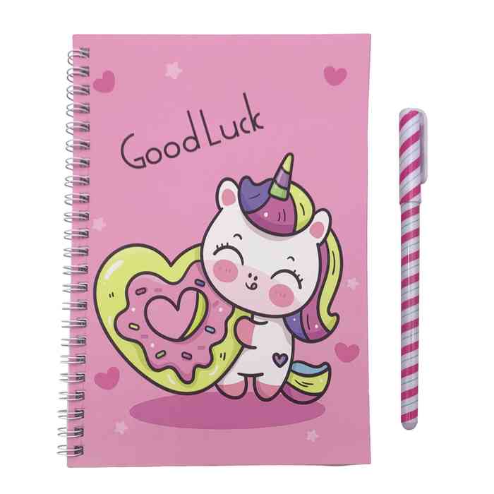 [E3064] Libreta con espiral, 38 hojas, en bolsa, varios diseños