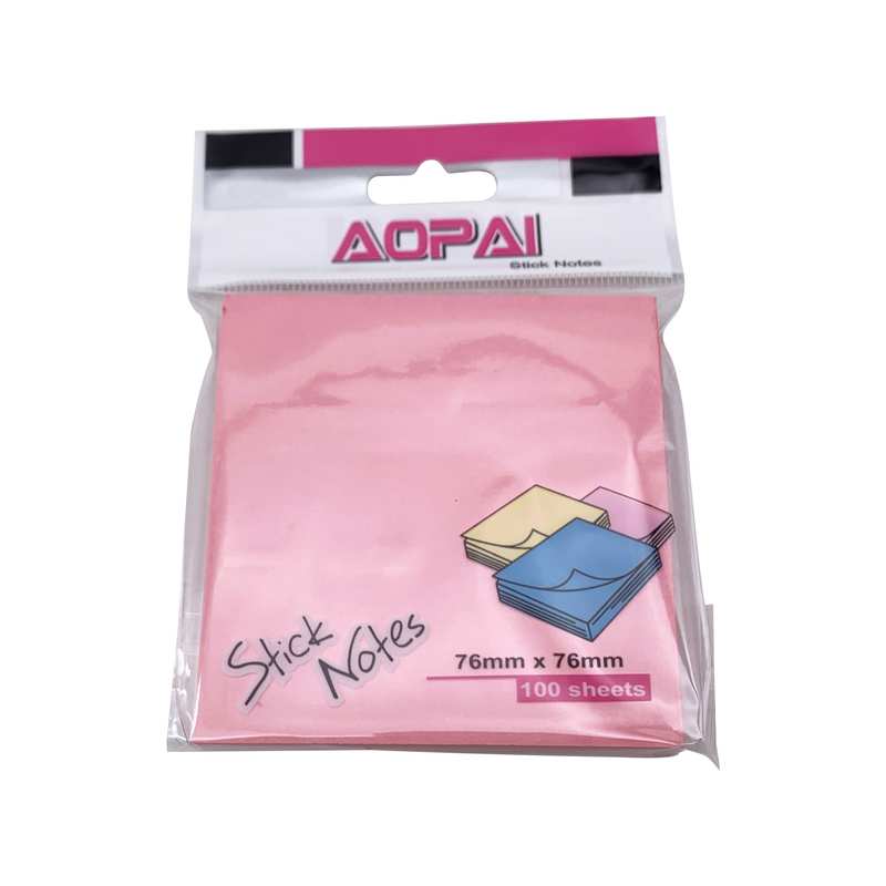 [E3071] Block de notas autoadhesivas, 100 hojas, en bolsa, varios colores, PACK x12
