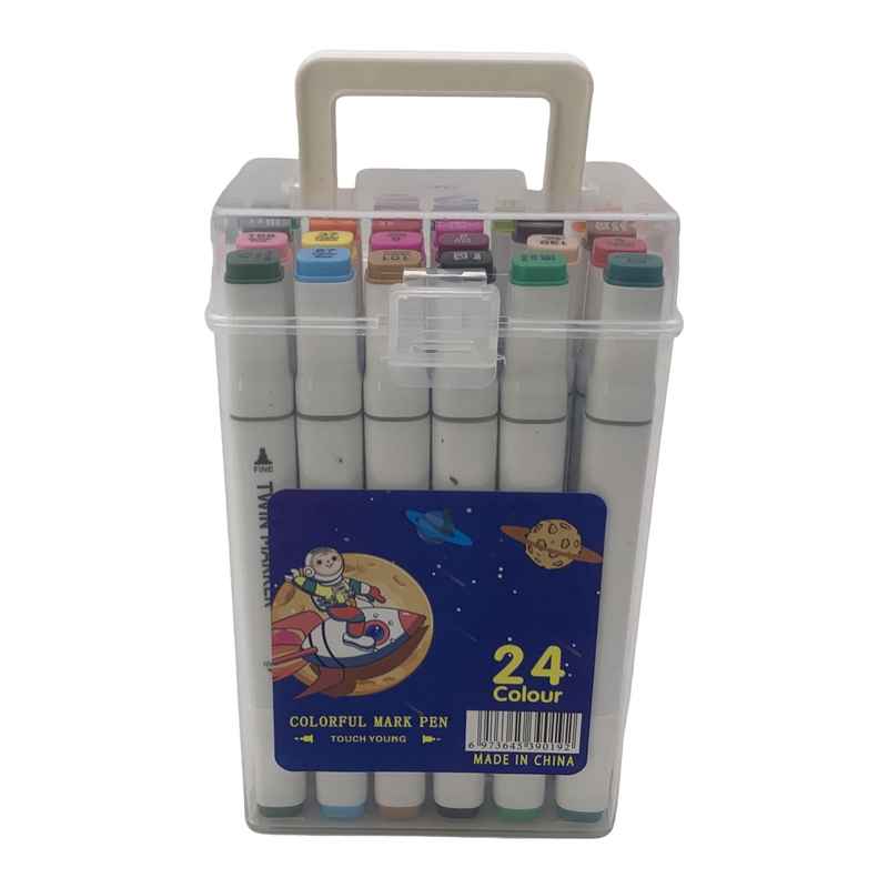 [E3109] Marcadores doble punta x24 colores, en estuche