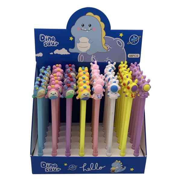[E3119] Lapicera de gel con aplique, CAJA x48