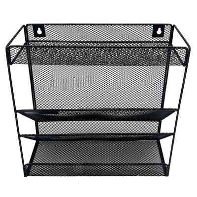 Organizador archivador vertical de metal, 4 niveles puede ser para amurar en caja