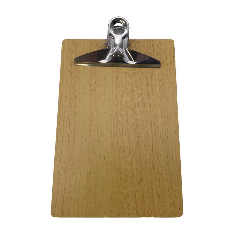 [E3167] Tabla de madera con clip de metal, A5
