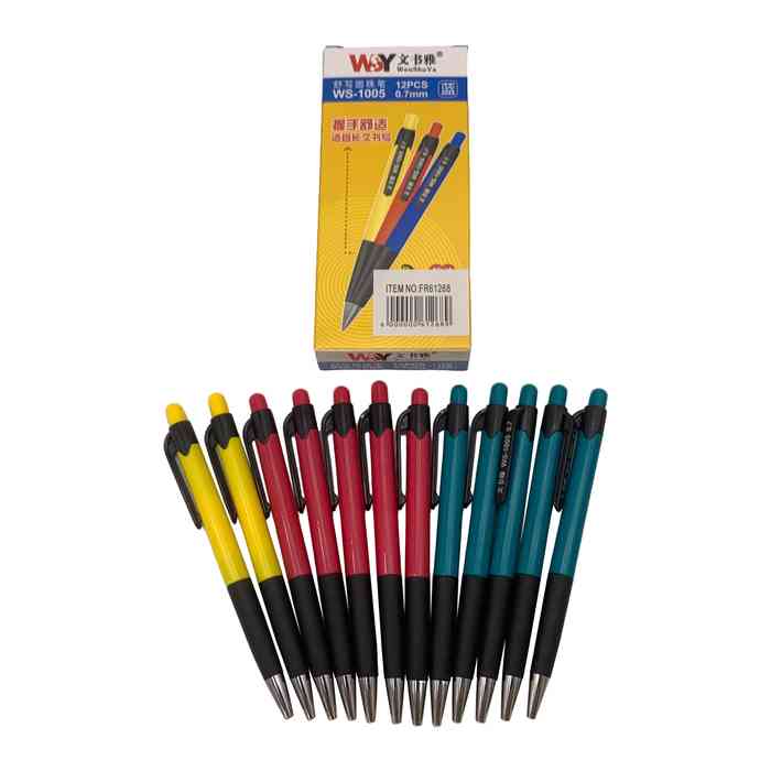 [E3173] Lapicera 0.7 tinta azul x12 retráctil, en caja