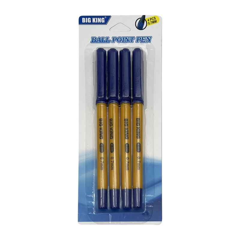 [E3174] Lapicera 0.7 tinta azul x4, en blister