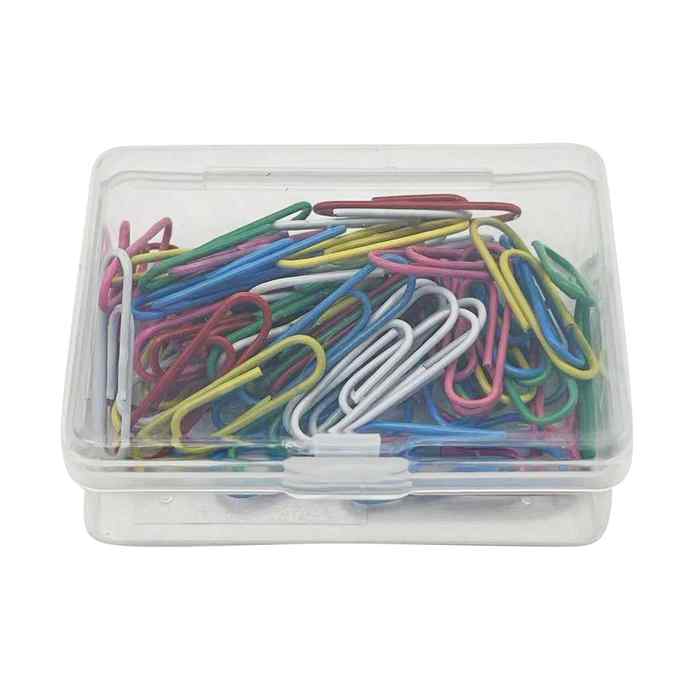 Clips x60, 2.8cm en caja de plástico, CAJA x12