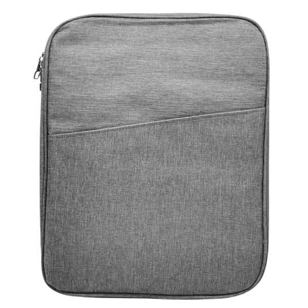 [E3234] Funda para computadora 15"de poliéster, con cierre, bolsillo y reparticiones 2 colores