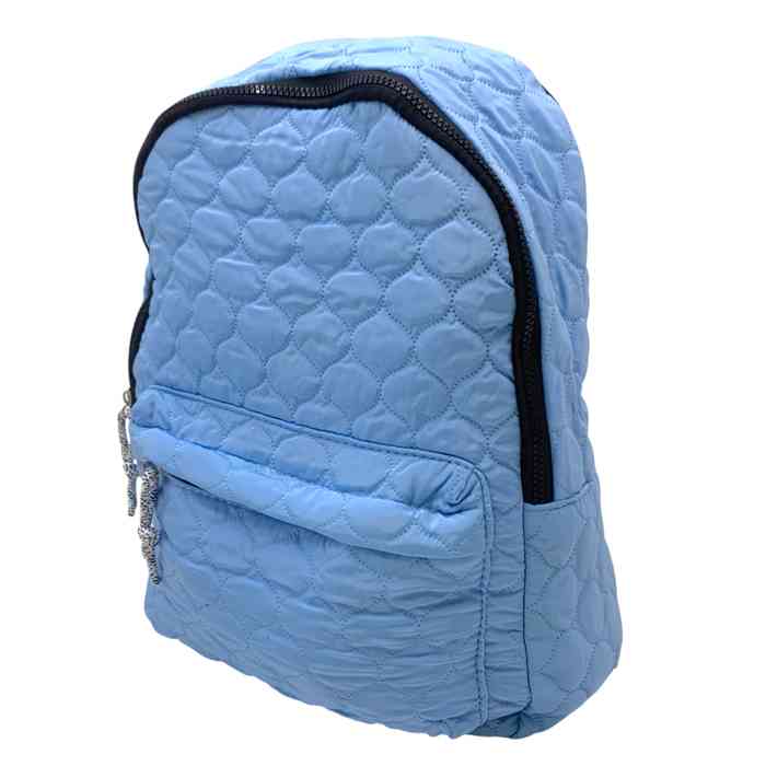 Mochila juvenil puffer, con bolsillo frontal, varios colores