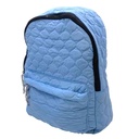 Mochila juvenil puffer, con bolsillo frontal, varios colores