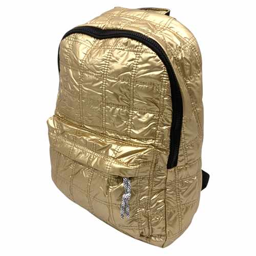 [E3243] Mochila juvenil puffer, con bolsillo frontal, varios colores