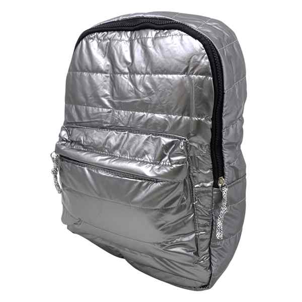 [E3244] Mochila juvenil puffer, con bolsillo frontal, varios colores