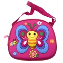 Bolsa lunchera de poliéster con frente rígido, asa larga y enganche para mochila, varios diseños