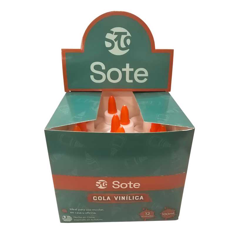 Goma de pegar blanca 100ml, SOTE, CAJA x12