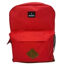 Mochila juvenil, de poliéster, bolsillo frontal y 2 laterales, ROJO, ARMORIC