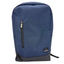 Mochila juvenil, de poliéster, bolsillo frontal, AZUL, ARMORIC