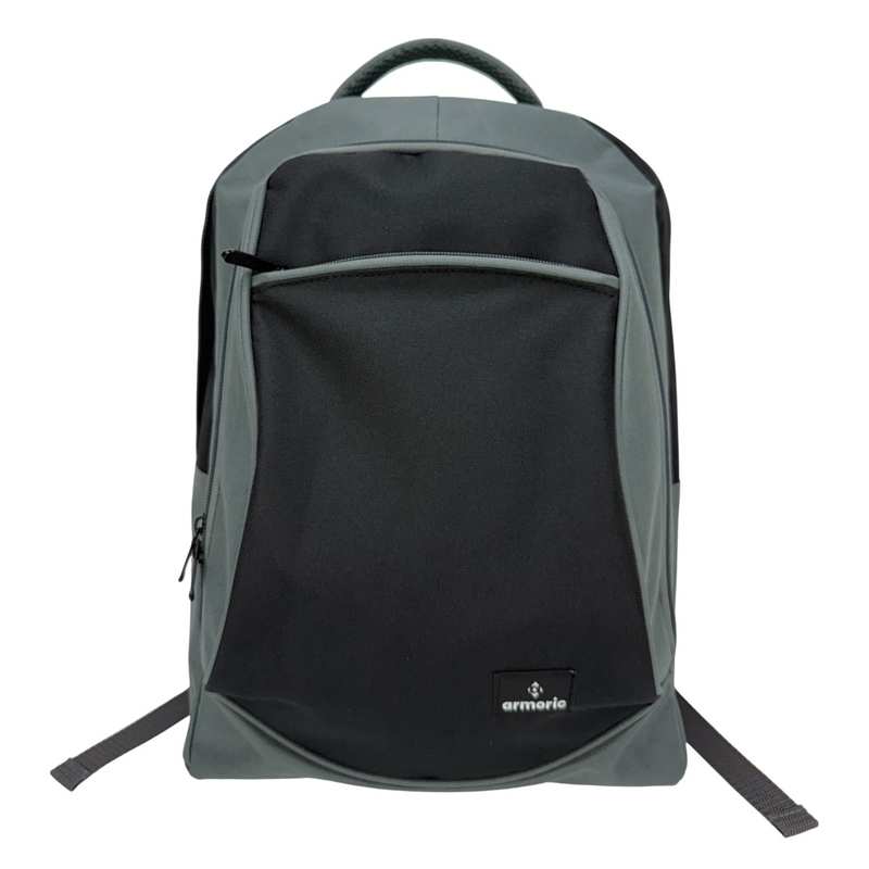 Mochila juvenil, de poliéster, 2 bolsillos frontales, NEGRO, ARMORIC