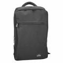 Mochila para computadora, de poliéster, 2 bolsillos frontales y 2 laterales, NEGRO, ARMORIC
