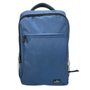 Mochila para computadora, de poliéster, 2 bolsillos frontales y 2 laterales, AZUL, ARMORIC