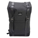 Mochila juvenil, de poliéster, con tapa, bolsillo frontal, NEGRO, ARMORIC