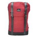 Mochila juvenil, de poliéster, con tapa, bolsillo frontal, ROJO, ARMORIC