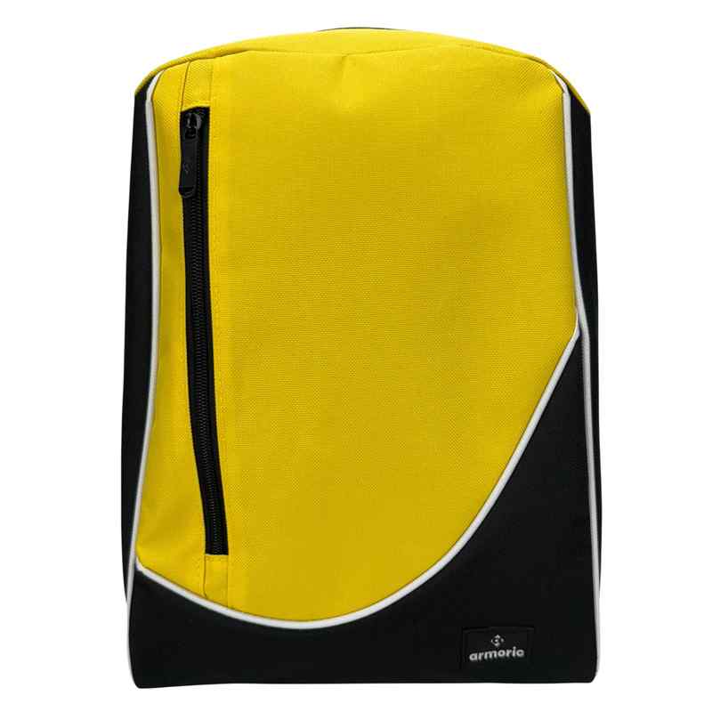 Mochila juvenil, de poliéster, con bolsillo frontal y 2 bolsillos laterales, AMARILLO, ARMORIC