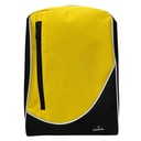 Mochila juvenil, de poliéster, con bolsillo frontal y 2 bolsillos laterales, AMARILLO, ARMORIC