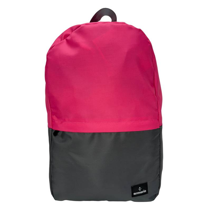 Mochila juvenil, de poliéster,con bolsillo frontal, ROSADO, ARMORIC