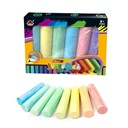Tiza de colores gruesa x6, en caja