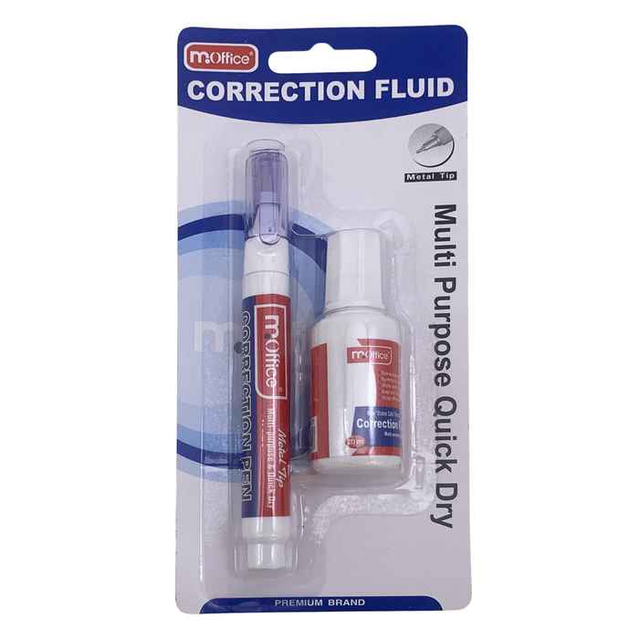 [E3307] Corrector líquido lápiz y pincel, en blister, PACK x12