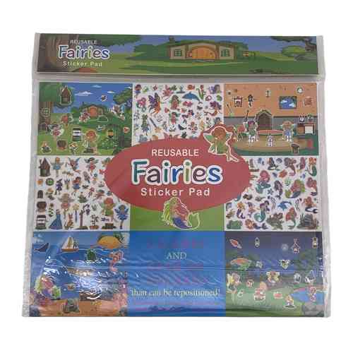 Stickers reutilizables, x200, con escenarios, varios diseños, en bolsa, PACK x12