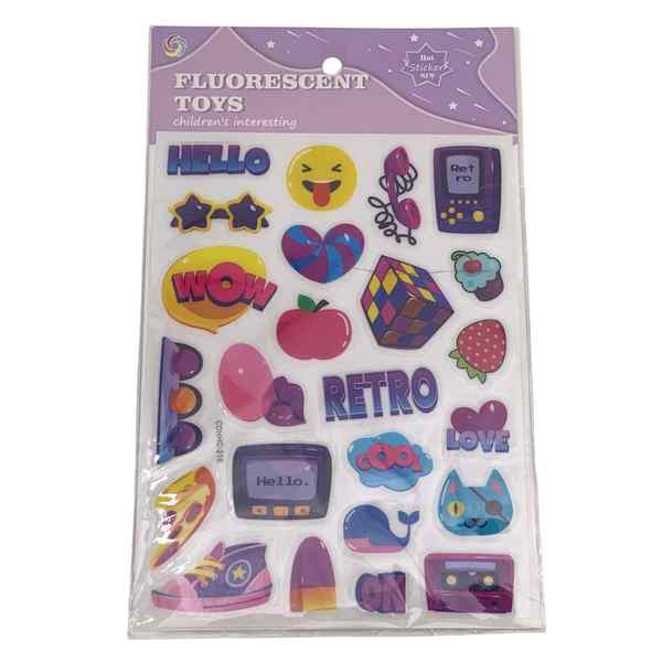 [E3314] Stickers surtidos, en bolsa, PACK x20