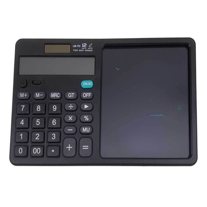 [E3318] Calculadora de mesa, 12 dígitos, con block de notas digital, en caja