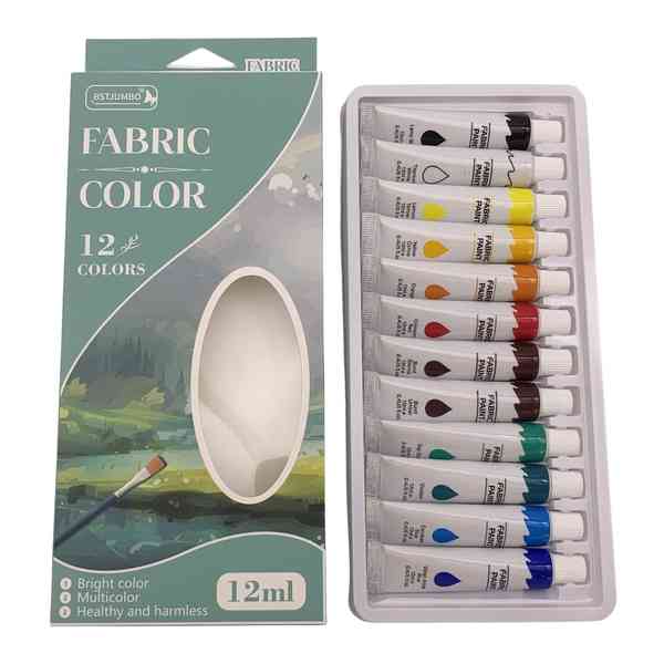 [E3333] Pintura acrílica x12 tubos de 12ml, para tela, en caja