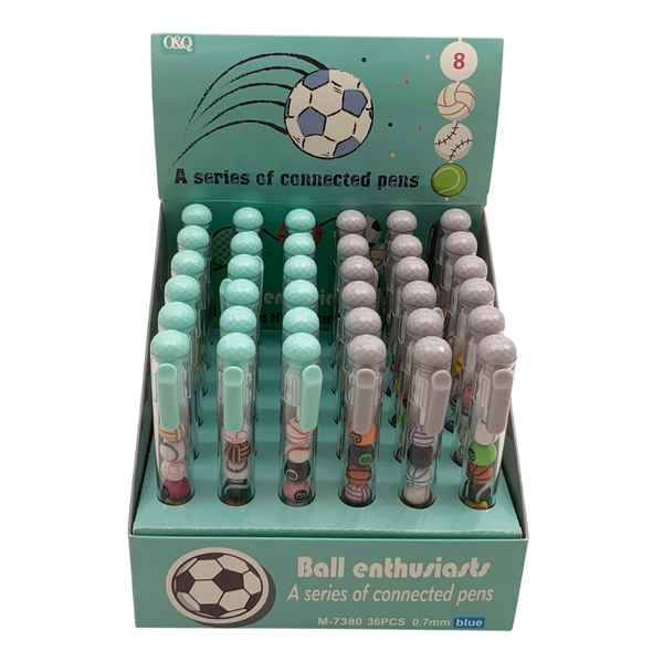Lapicera de gel azul pelotas, CAJA x36