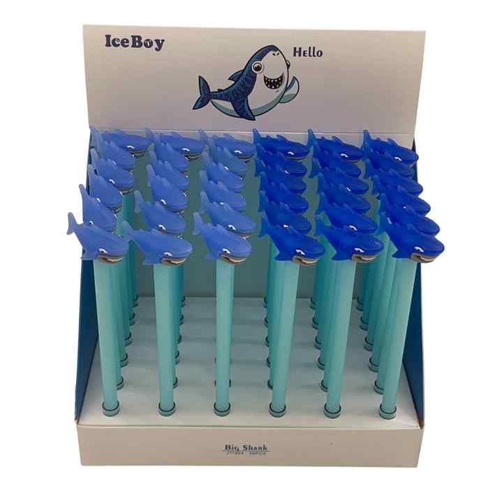 Lapicera de tinta AZUL, tiburón, CAJAx36