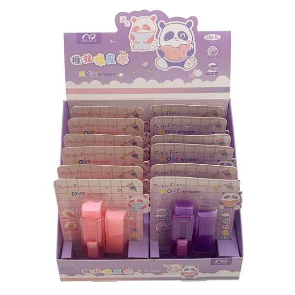 [E3355] Goma de borrar retráctil, con repuesto, en blister PACK x12