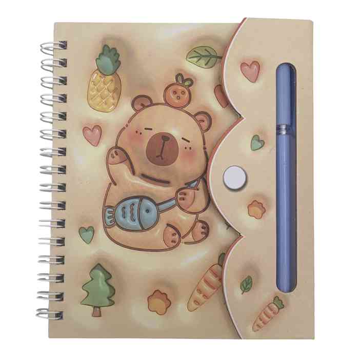 Libreta 48 hojas, con lapicera, varios diseños