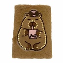 Libreta tapa peluche, 80 hojas, varios diseños