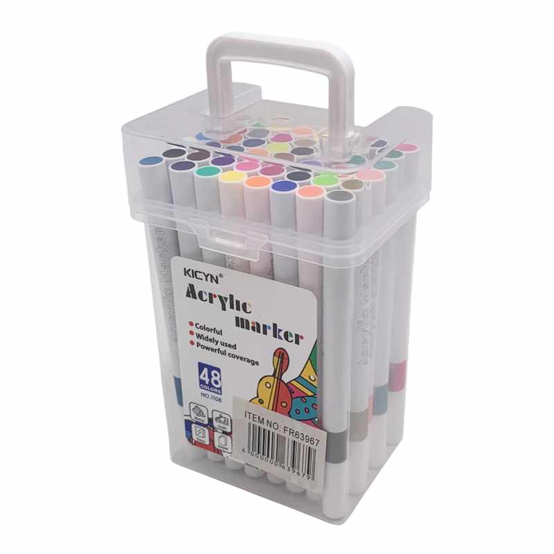 [E3395] Marcadores finos x48 colores, en estuche