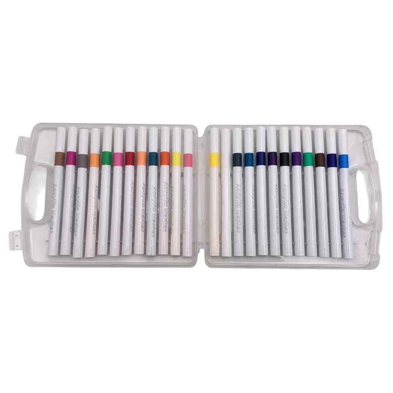 [E3397] Marcadores de pintura acrílica x24 colores, en estuche