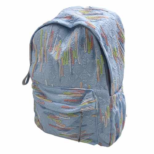 [E3406] Mochila juvenil, 1 bolsillo frontal y 2 bolsillos laterales, varios colores
