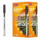 Lapicera x50, NEGRO, punta fina, en caja, BEIFA