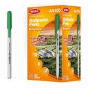Lapicera x50, VERDE, punta fina, en caja, BEIFA