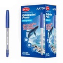 Lapicera x50, AZUL, punta fina, en caja, BEIFA