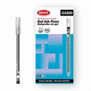 Lapicera de gel x24, NEGRO, punta 0.5, en caja BEIFA