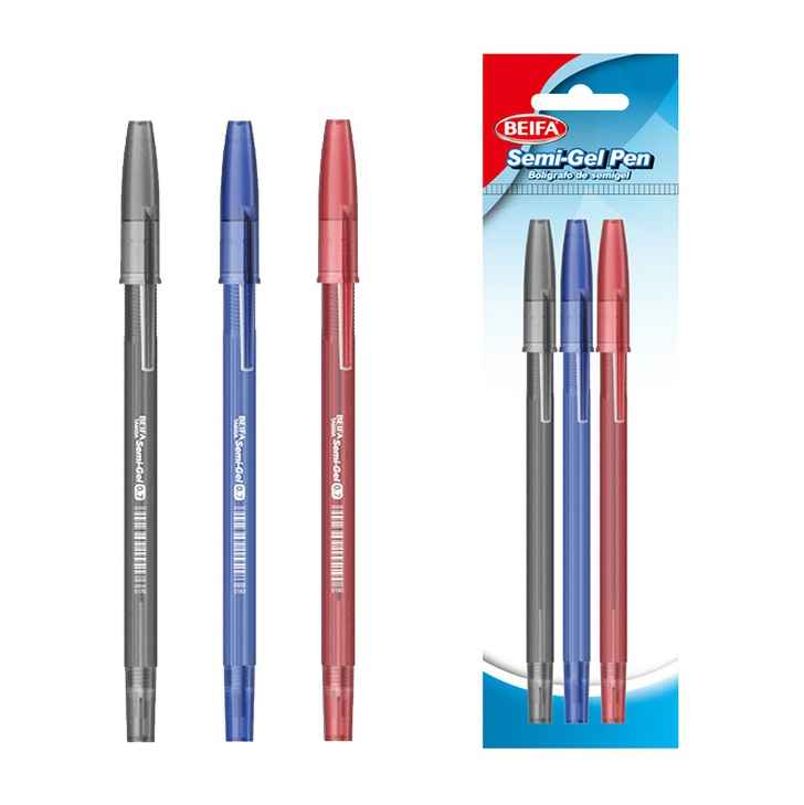 Lapicera x3, SURTIDO, punta 0.7, en bolsa, BEIFA