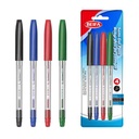 Lapicera de gel x4, SURTIDO, punta 0.7, en blsiter, BEIFA
