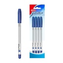 Lapicera semigel x4, AZUL, punta 0.5, en bolsa BEIFA